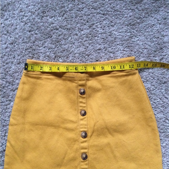 Forever 21 Mustard Yellow Mini Skirt - Picture 2 of 11